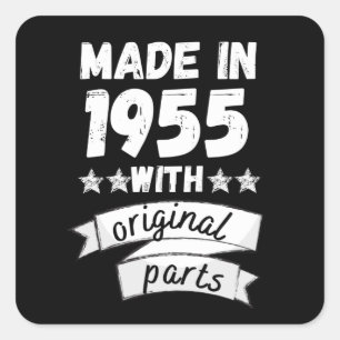 Pegatina Cuadrada hecho en 1955 con piezas originales,