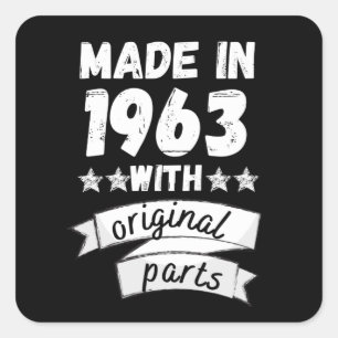Pegatina Cuadrada hecho en 1963 con partes originales,