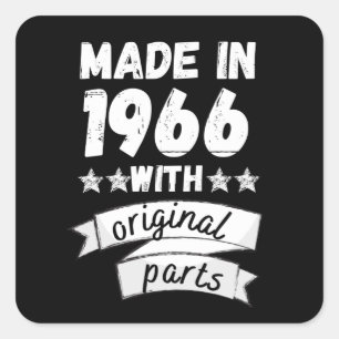 Pegatina Cuadrada hecho en 1966 con piezas originales,