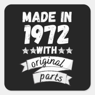 Pegatina Cuadrada hecho en 1972 con partes originales,