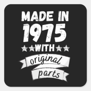 Pegatina Cuadrada hecho en 1975 con piezas originales,