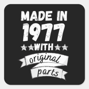 Pegatina Cuadrada hecho en 1977 con partes originales,