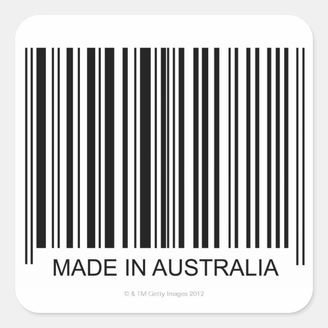Pegatina Cuadrada Hecho en Australia (Anverso)