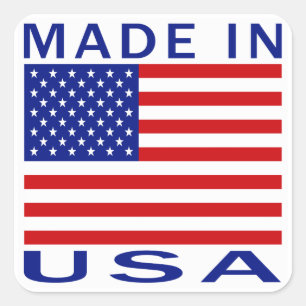 Pegatina Cuadrada Hecho en Estados Unidos