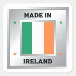Pegatina Cuadrada Hecho En Irlanda