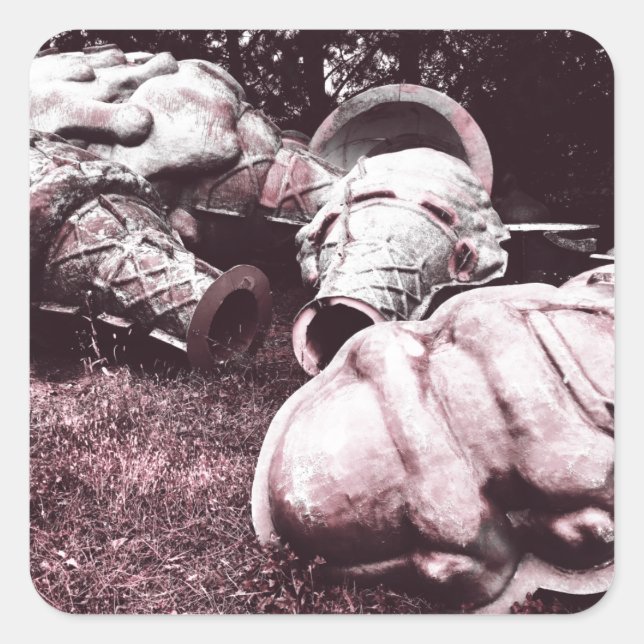 Pegatina Cuadrada helados de verano de fibra de vidrio (Anverso)