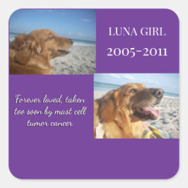 Pegatina Cuadrada Held Close, Never Forgotten