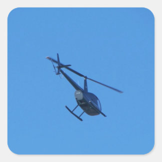 Pegatina Cuadrada Helicóptero R44