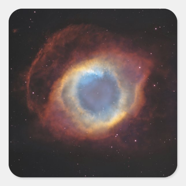 Pegatina Cuadrada Helix Nebula (Anverso)