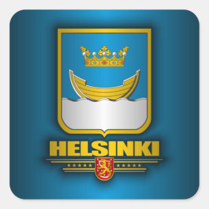 Pegatina Cuadrada Helsinki