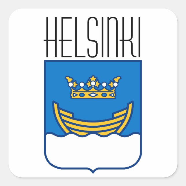 Pegatina Cuadrada Helsinki (Anverso)