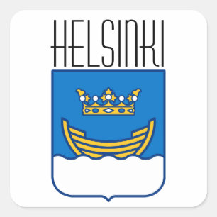 Pegatina Cuadrada Helsinki