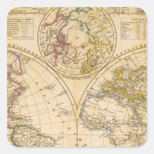 Pegatina Cuadrada Hemisferio