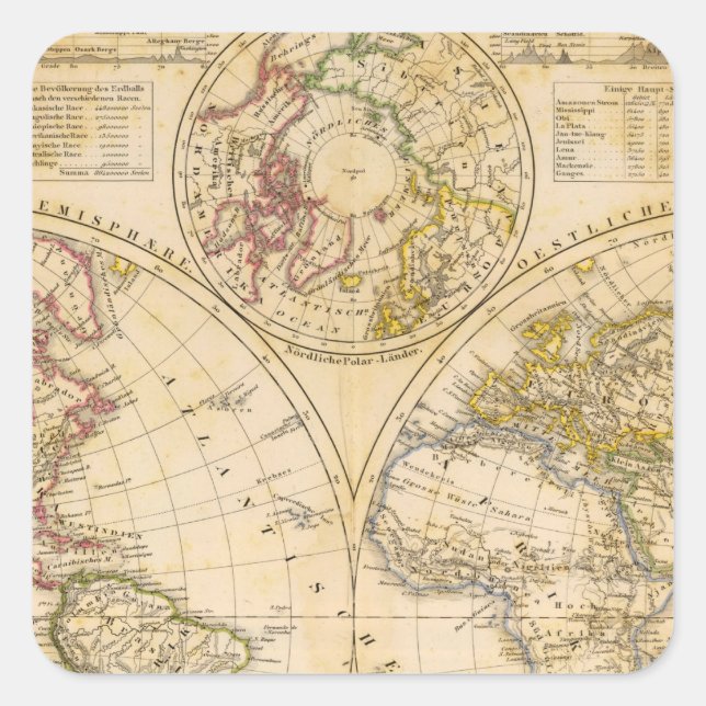 Pegatina Cuadrada Hemisferio (Anverso)