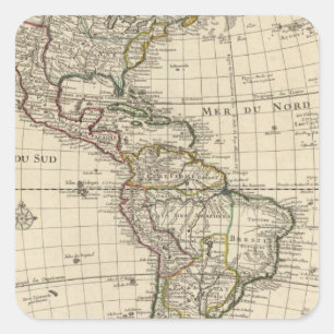 Pegatina Cuadrada Hemisferio Occidental 2