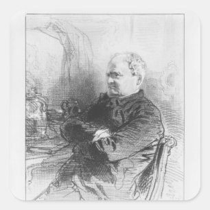 Pegatina Cuadrada Henri Bonaventure Monnier