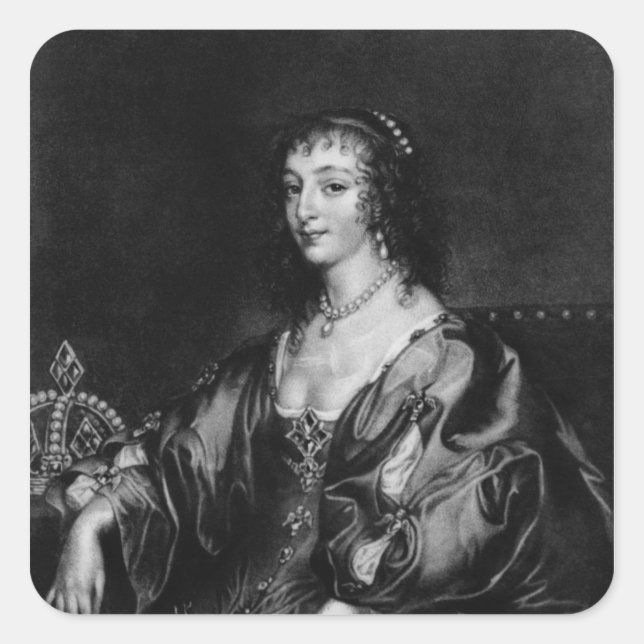 Pegatina Cuadrada Henrietta Maria (Anverso)