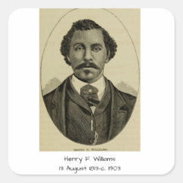 Pegatina Cuadrada Henry F. Williams