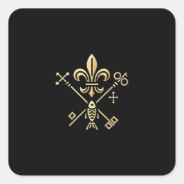 Pegatina Cuadrada Heraldische Symbole 