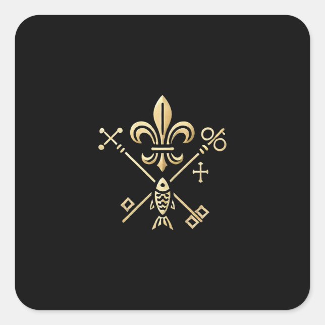 Pegatina Cuadrada Heraldische Symbole  (Anverso)