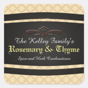 Pegatina Cuadrada Herb Spice U Pick Color Black Chalboard Producto
