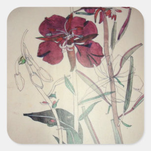 Pegatina Cuadrada Herb Willow por Charles Mackintosh
