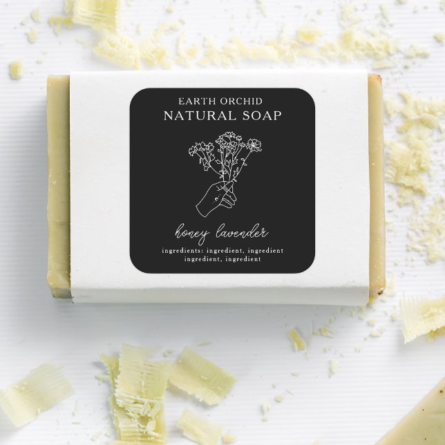 Pegatina Cuadrada Herbal + Apothecary Floral (Subido por el creador)