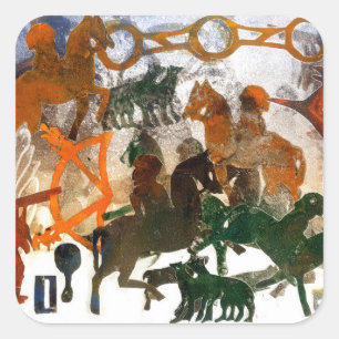 Pegatina Cuadrada Herencia picta