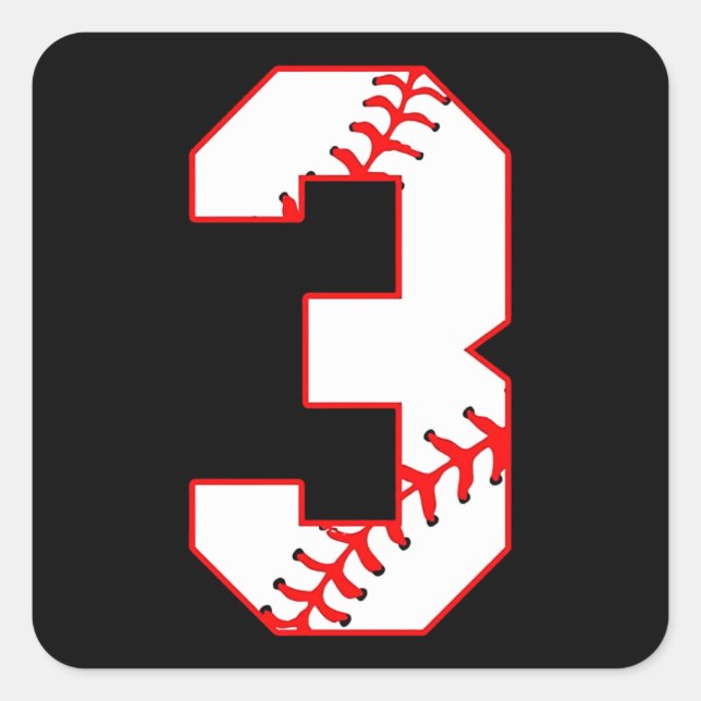 Pegatina Cuadrada Hermana de béisbol, estoy aquí para el jugador núm (Anverso)