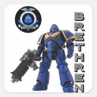 Pegatina Cuadrada Hermanos