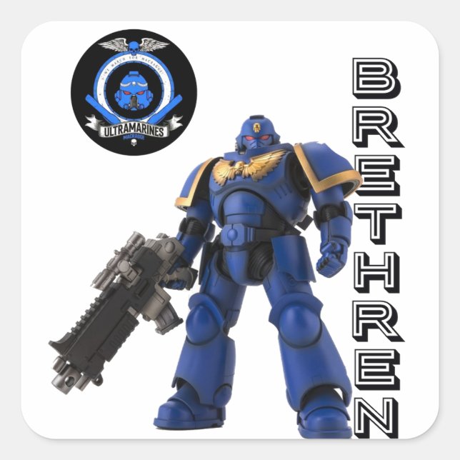 Pegatina Cuadrada Hermanos (Anverso)