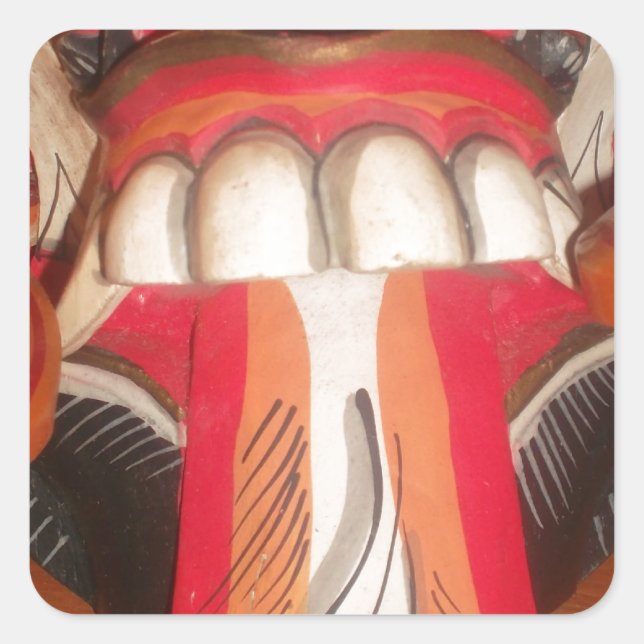 Pegatina Cuadrada Hermosa e impresionante lengua lúdica: un toque de (Anverso)