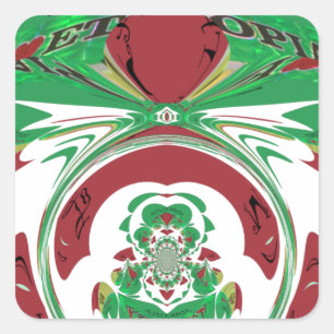 Pegatina Cuadrada Hermosa Etiopía Encantadora Hakuna Matata Amo Hea