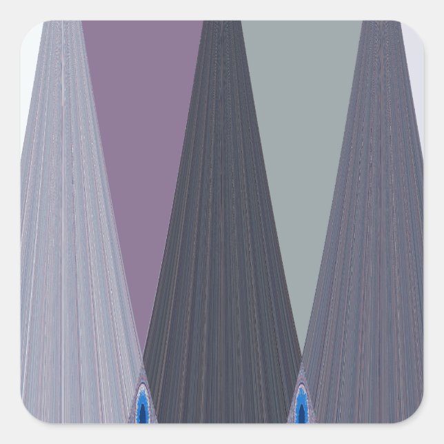 Pegatina Cuadrada Hermosa impresión de arte de diseño de Chevron (Anverso)