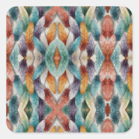 Hermosas plumas de cristal de hielo multicolor