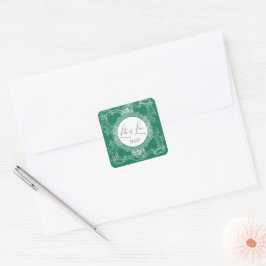 Pegatina Cuadrada Hermoso Amor Sticker Verde