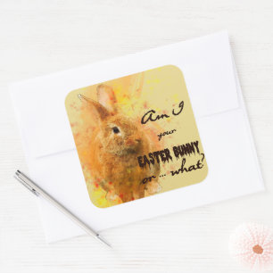 Pegatina Cuadrada Hermoso Bundy de Pascua