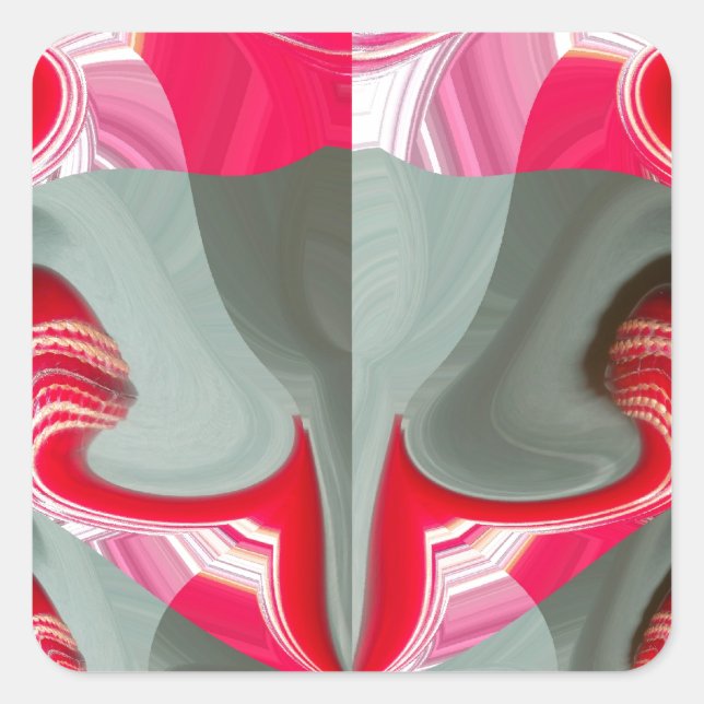 Pegatina Cuadrada hermoso diseño de ART por motivos geométricos de c (Anverso)