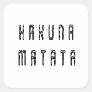 Pegatina Cuadrada Hermoso diseño de arte con estampado de cebra