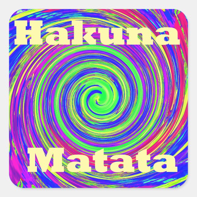 Pegatina Cuadrada Hermoso e impresionante vector de colorido (Anverso)