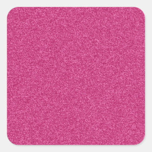 Pegatina Cuadrada Hermoso efecto purpurina rosa cálido