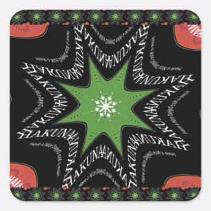 Pegatina Cuadrada Hermoso fondo de estrellas de remolque Imprimir ve