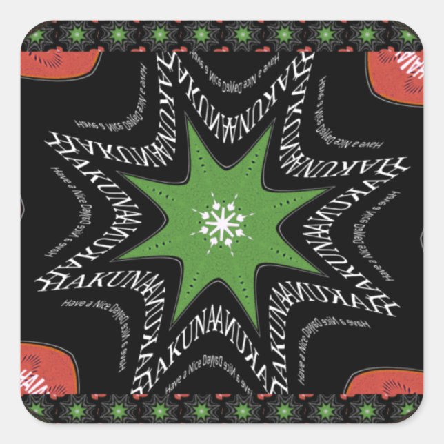 Pegatina Cuadrada Hermoso fondo de estrellas de remolque Imprimir ve (Anverso)