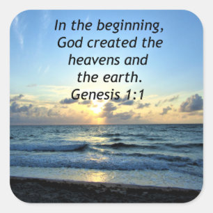 PEGATINA CUADRADA HERMOSO GENESIS 1:1 DISEÑO DE FOTOS DE SUNRISE