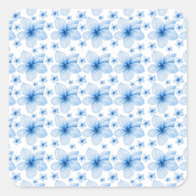 Hermoso patrón sin foco de flor azul