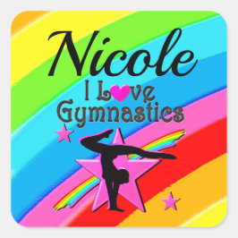 PEGATINA CUADRADA HERMOSO PERSONALIZADO ME ENCANTA EL DISEÑO DE GIMN