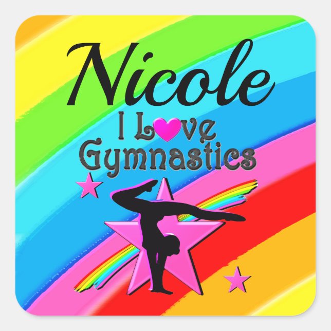 PEGATINA CUADRADA HERMOSO PERSONALIZADO ME ENCANTA EL DISEÑO DE GIMN (Anverso)