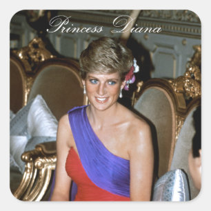 Pegatina Cuadrada ¡Hermoso! Princesa Diana Tailandia 1988