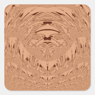 Pegatina Cuadrada Hermoso y encantador patrón de vector de cabeza de