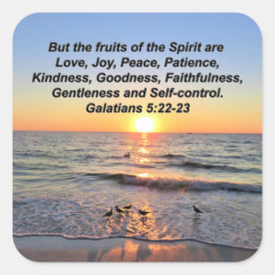 PEGATINA CUADRADA HERMOSOS GALATIANOS 5 SUNRISS